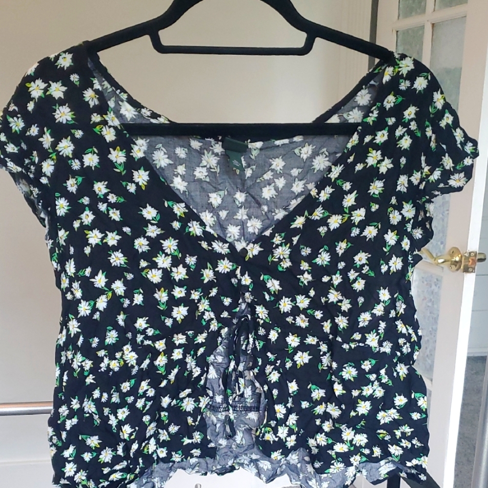 Wild Fable Floral Open Front Blouse